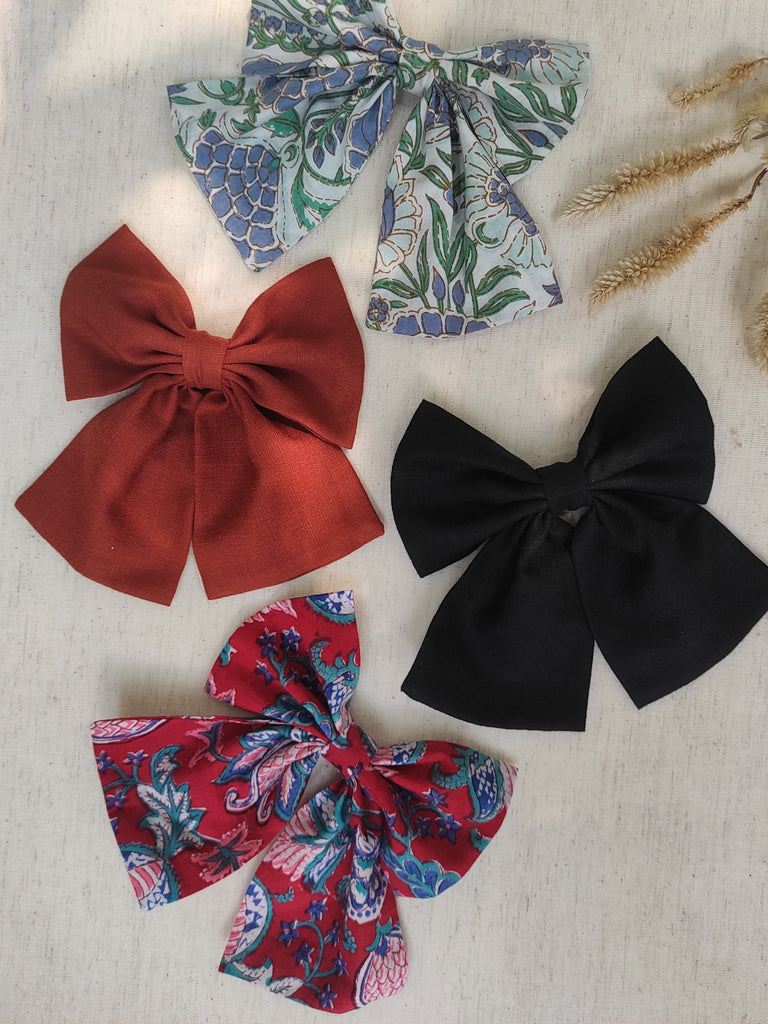 Upcycled Bows, Handmade Crafts, Hair Accessories, Hair Bows, Fabric Bows