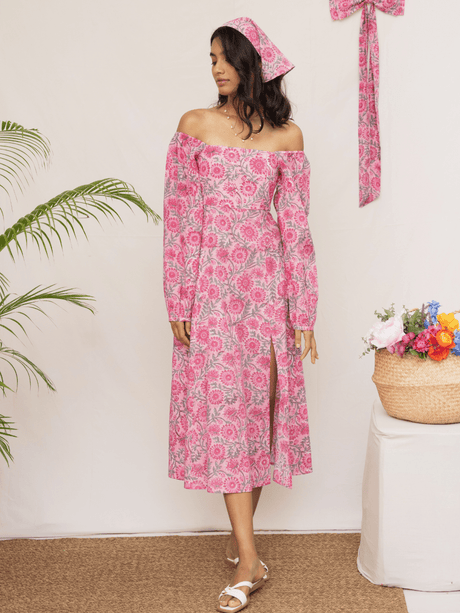 Amora Square Neck Midi Dress - Notch Above