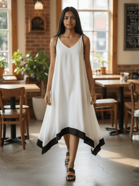 Daisy Assymetric Hem Midi Dress - Notch Above