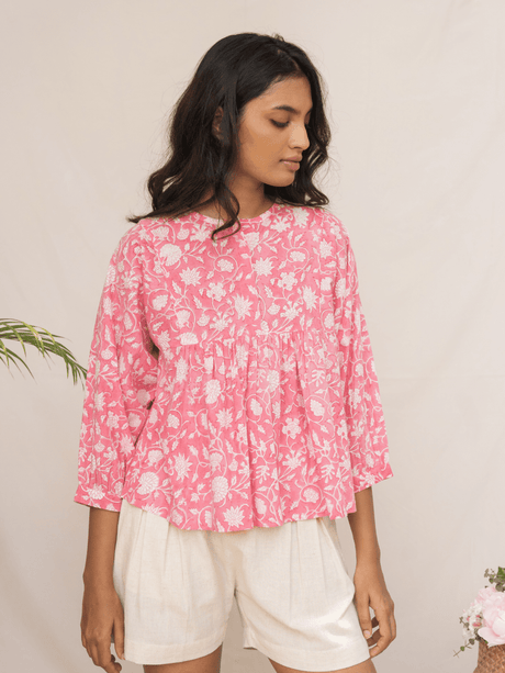 Clover Floral Printed Top - Notch Above