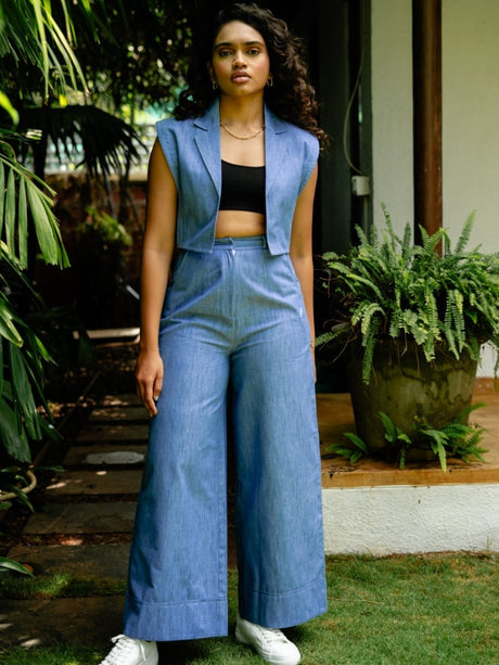 Sawyer Denim Wide Leg Pants - Notch Above