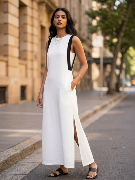 Carla Sleeveless Monochrome Maxi Dress - Notch Above
