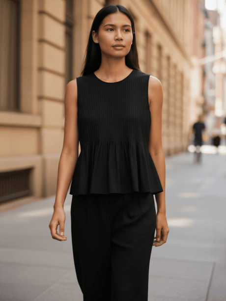 Hailey Pin Tux Top - Notch Above