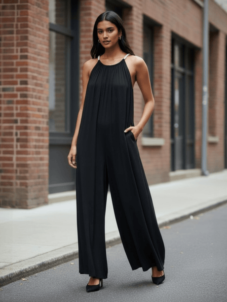 Tessa Halter Wide Leg Jumpsuit - Notch Above
