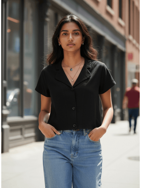 Lena Cropped Shirt - Notch Above