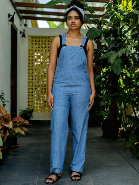 Morgan Denim Long Overalls - Notch Above
