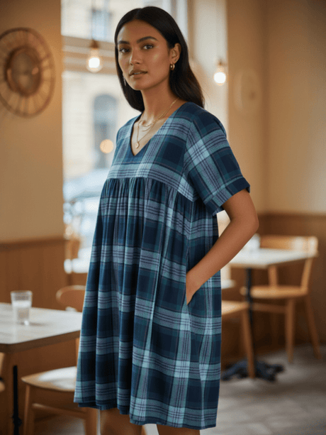 Plaid Yoke Dress - Notch Above