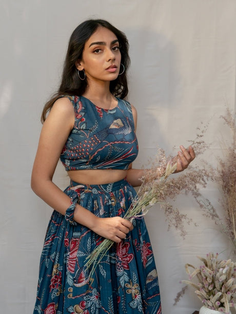 Amira Floral Printed Skirt Set - Notch Above