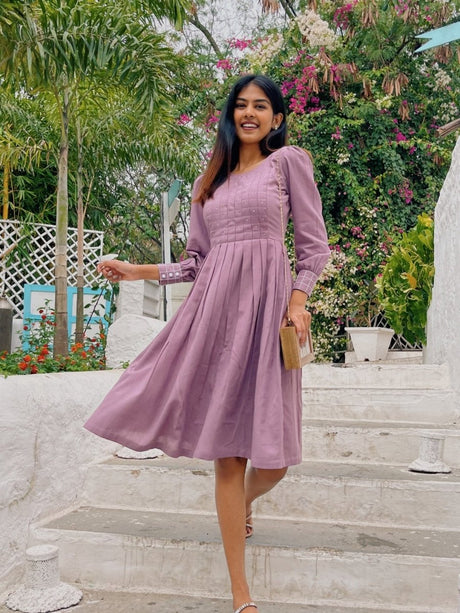 Celia Embroidered Cotton Midi Dress - Notch Above